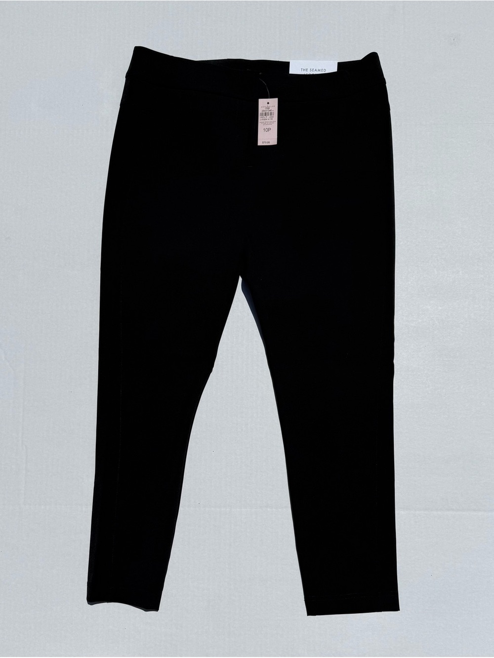 Ann Taylor Black Seamed Leggings, 10P, NWT - FREE Jewelry Gift With Purchase!